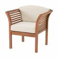 Guarderia Stamford Eucalyptus Wood Outdoor Chair with Cushions GU3239703